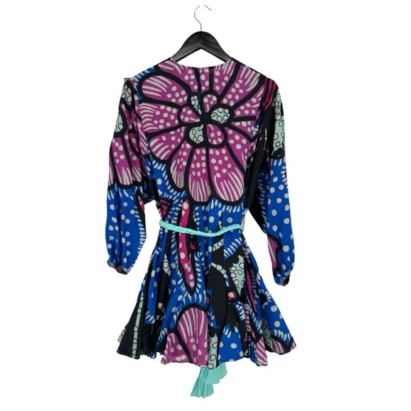 RHODE Ella Mini Dress Purple Psychedelic Flower XS Colorful Dopamine - Picture 3 of 8
